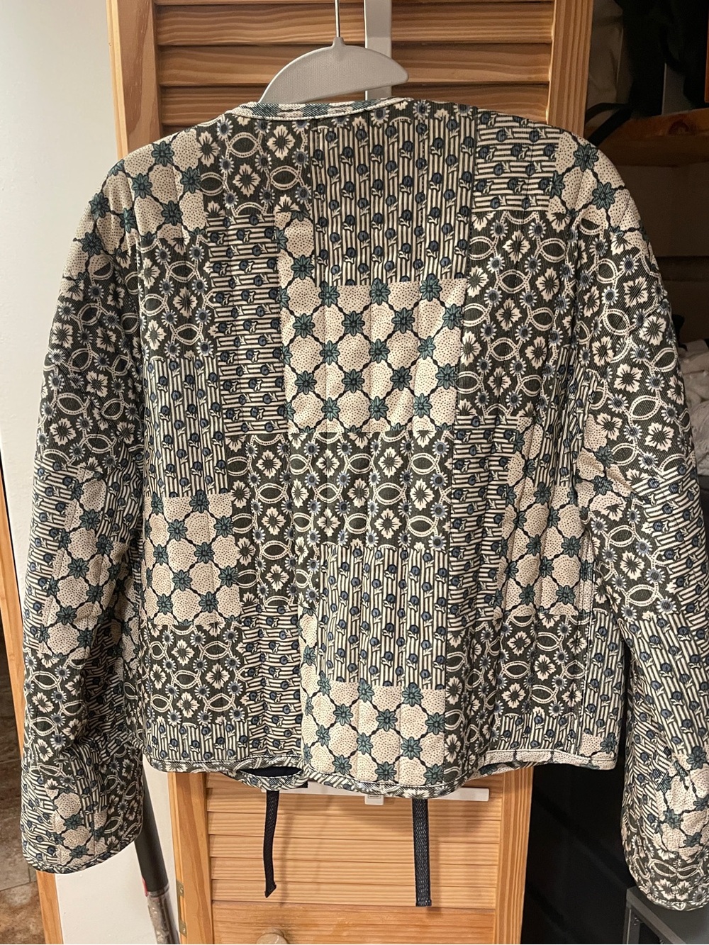 Sezane Saria Jacket - Sézane X Antoinette Poisson Dominote Patchwork Print - Picture 5 of 7